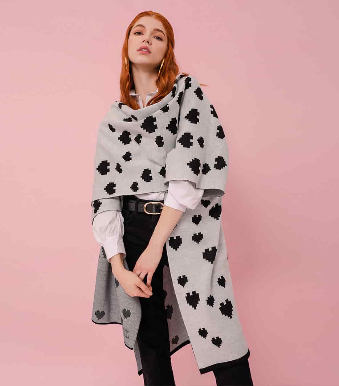 Poncho Cuore Crema - miniatura 1