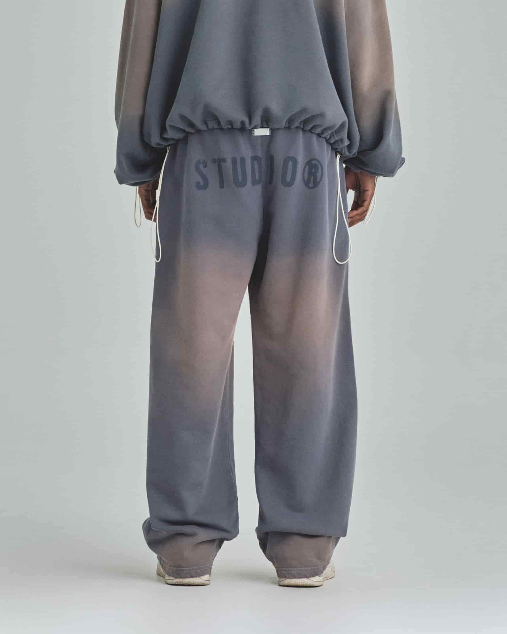 Spring Worn Logo Straight Pants Sandblast Gray - miniatura 7