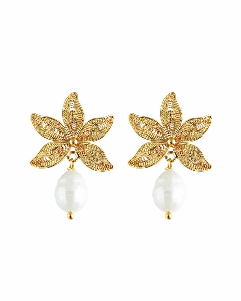 Aretes filigrana  con perla Gadea - miniatura 1