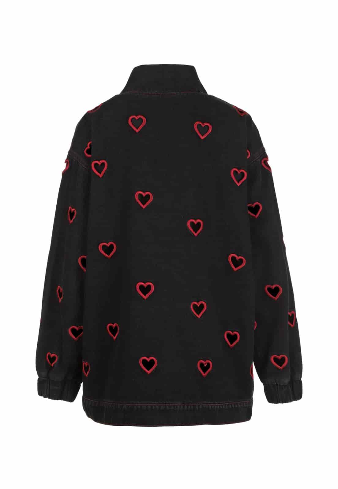 Bomber Hearts Jacket Black - miniatura 2