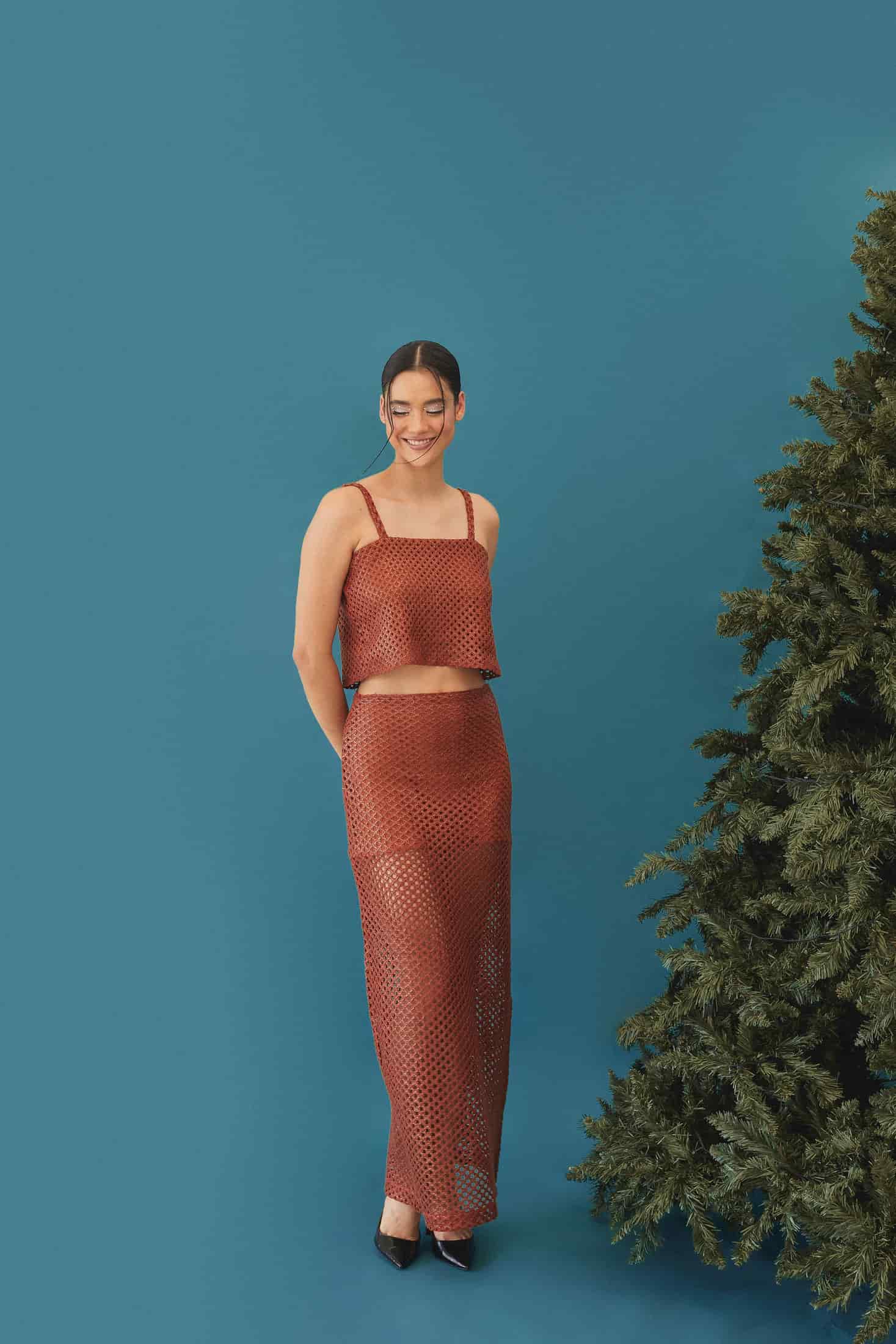 Falda Mesh Terracota - miniatura 2