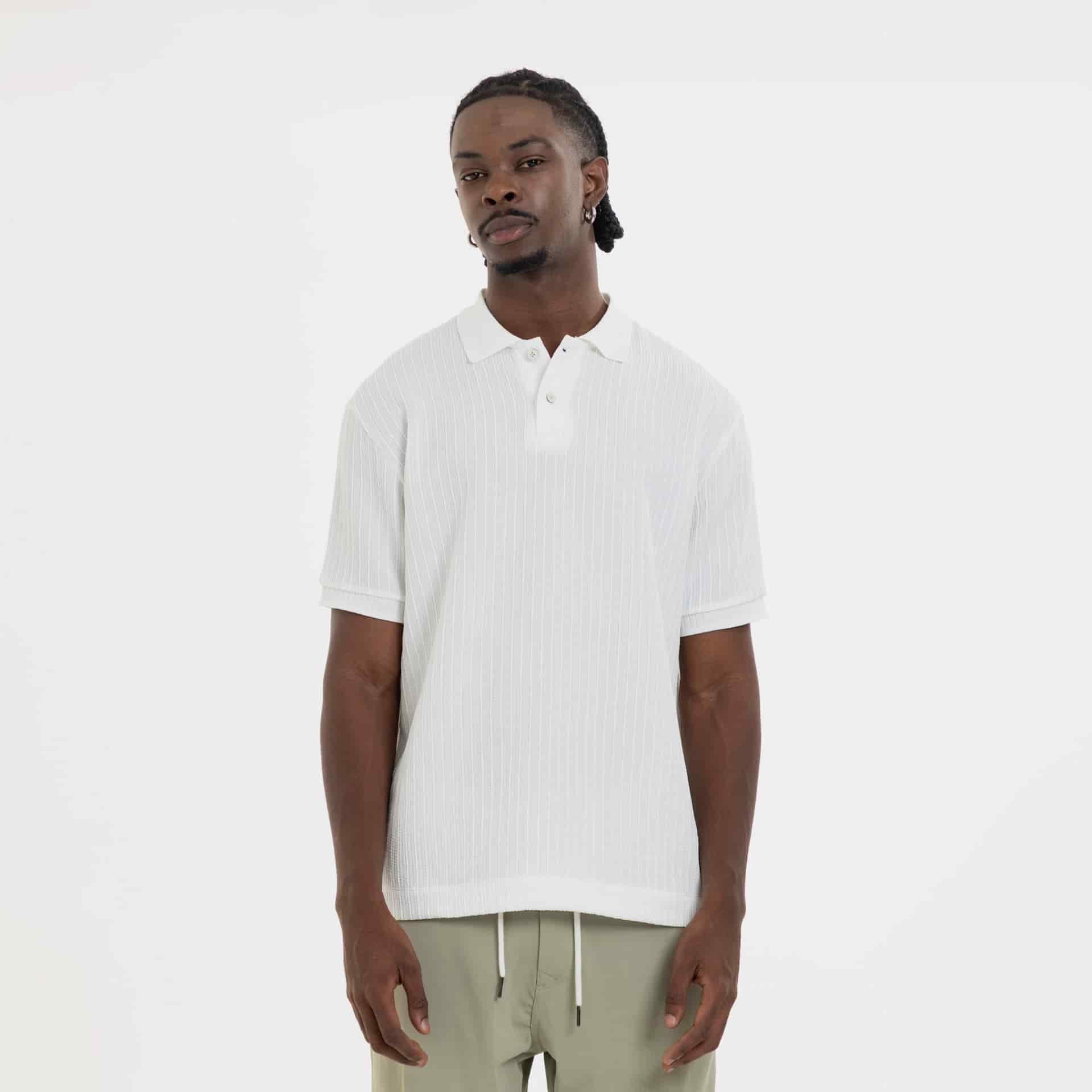 Refined Polo Knit Ivory - miniatura 1