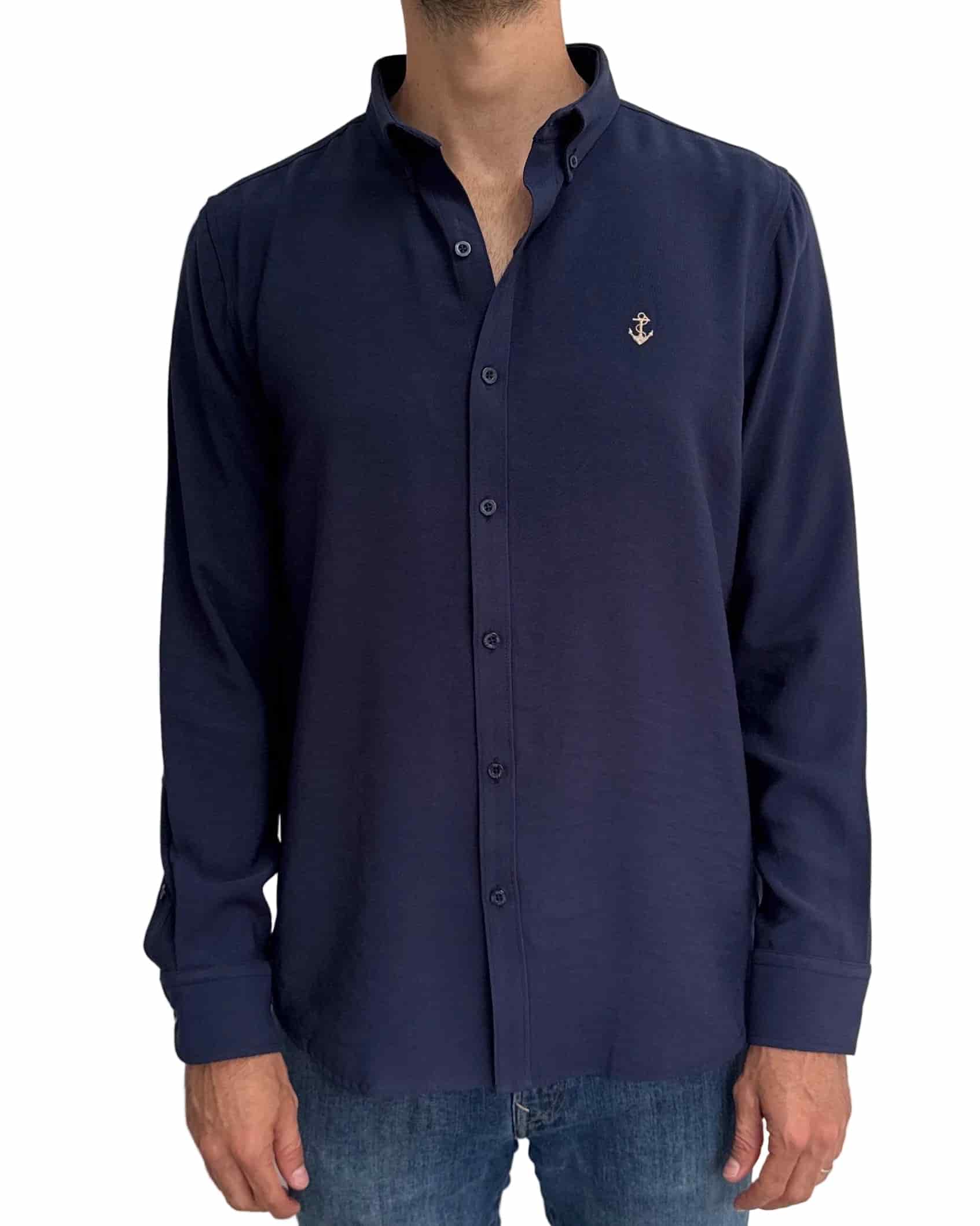 Camisa Navy en rayón - miniatura 3