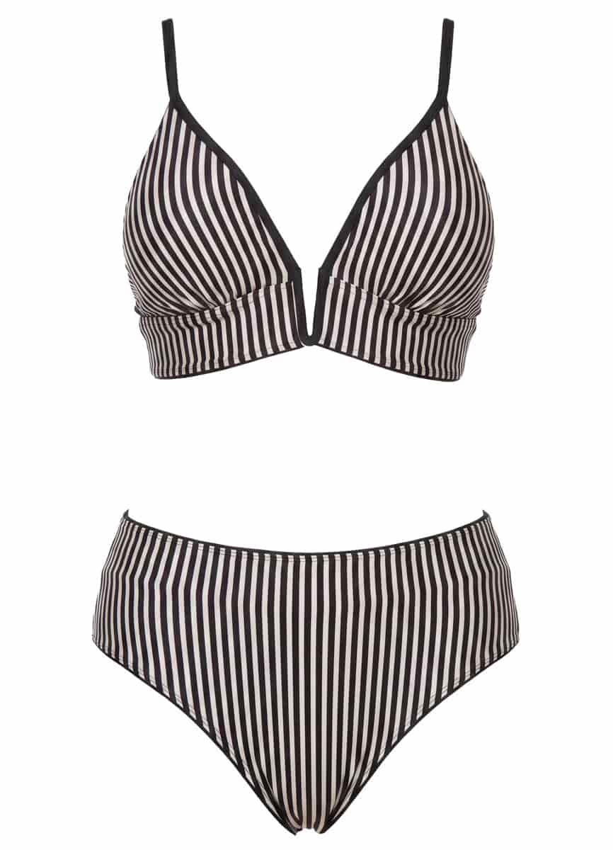 Maaji Jade Black Parade Long Line Triangle Bikini Top - miniatura 9