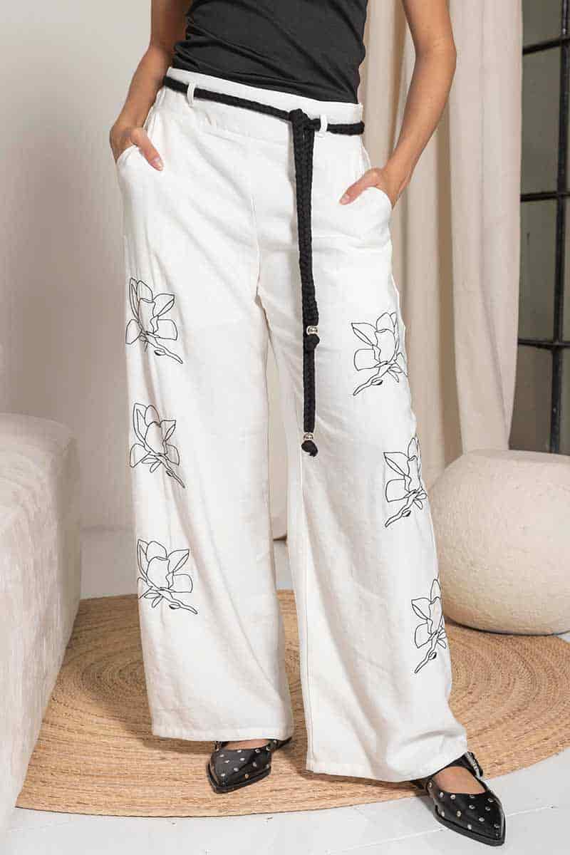 Pantalon Bordado Cinturón - miniatura 3