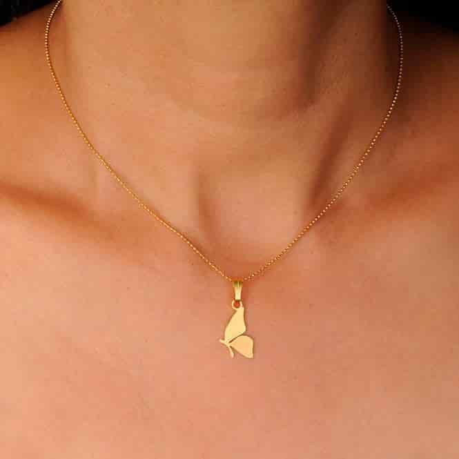 Cadena Y Dije Mariposa - miniatura 2