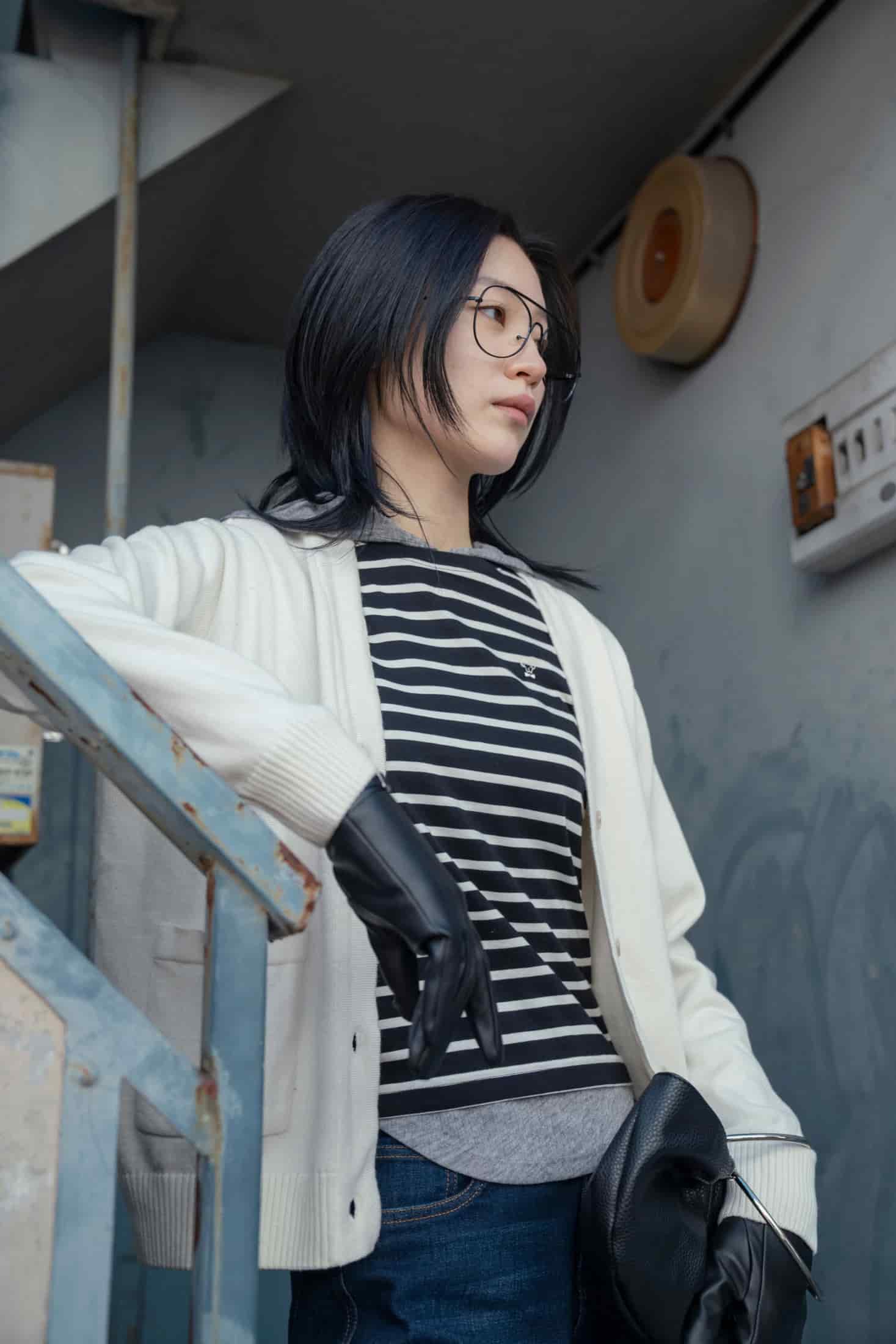 Cardigan Algodon Peinado De Mujer Marfil - miniatura 4