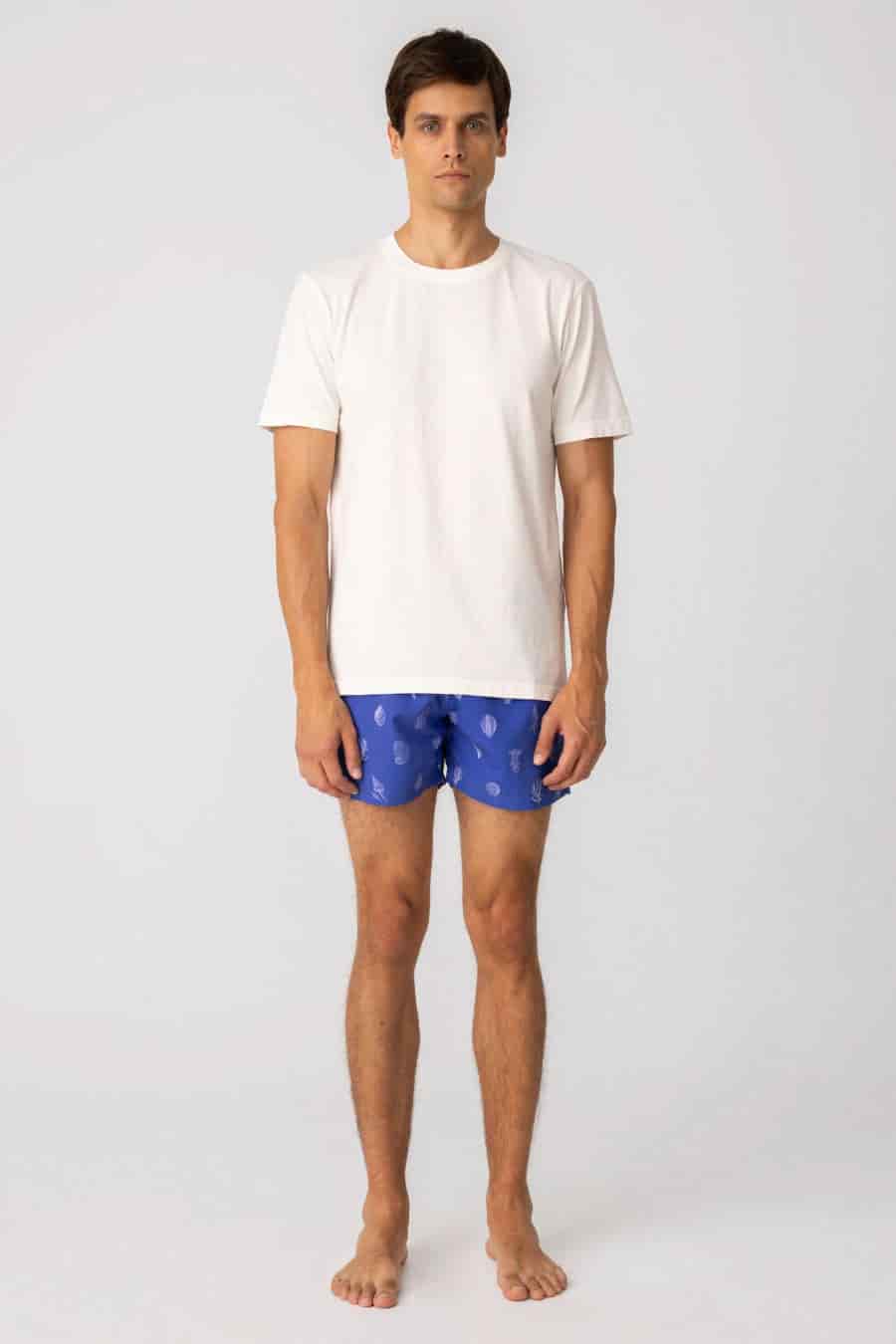 Men's cotton t-shirt white albatros - miniatura 1