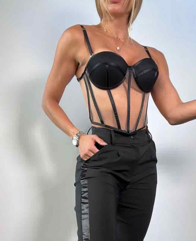CORSET COPAS NEGRO - miniatura 3