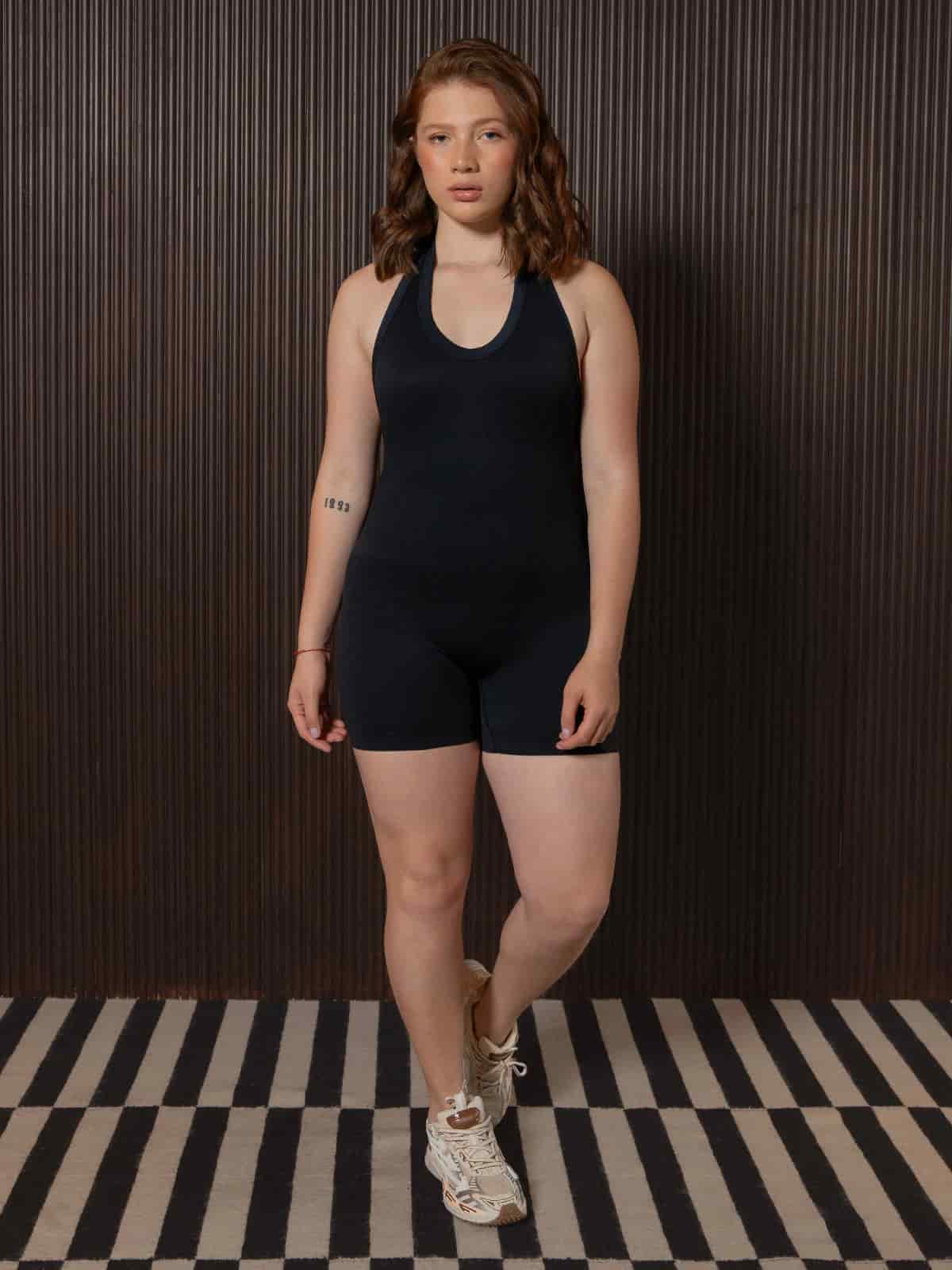 Rose enterizo seamless corto negro - miniatura 1