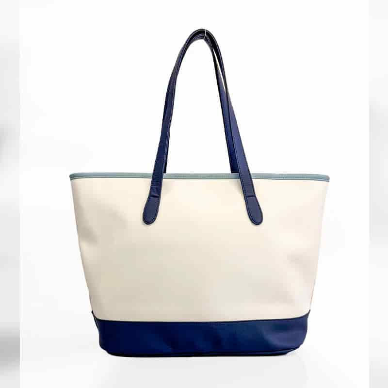 Cartera Boston Para Mujer Marfil con Azul Pop Of Colors - miniatura 4