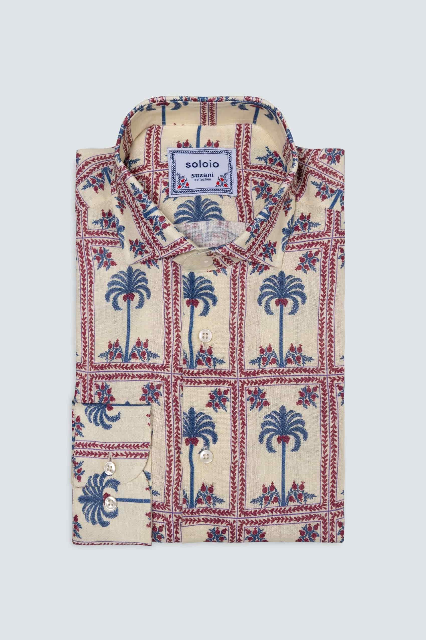 Men's linen shirt tambour - miniatura 5