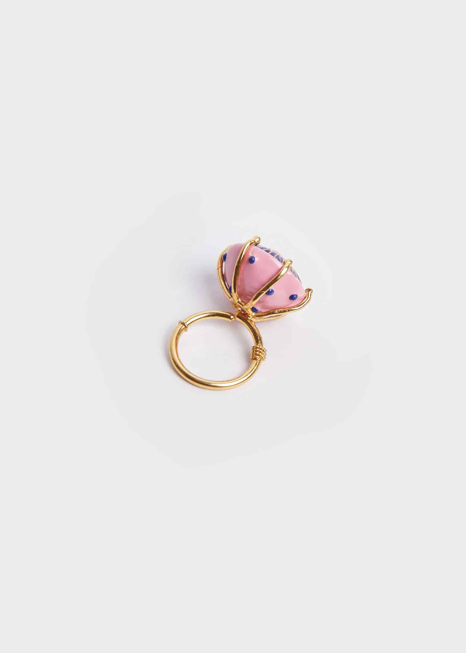 Anillo sombrerito maxi azul rosa - miniatura 3