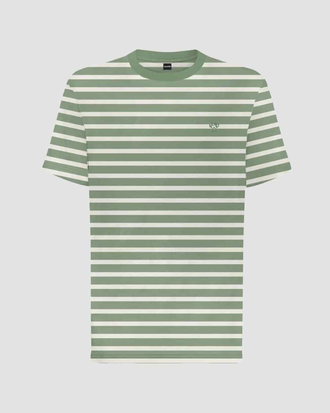 Camiseta Antimanchas de mujer Rayas Verde Sage - Relaxed Fit - miniatura 5
