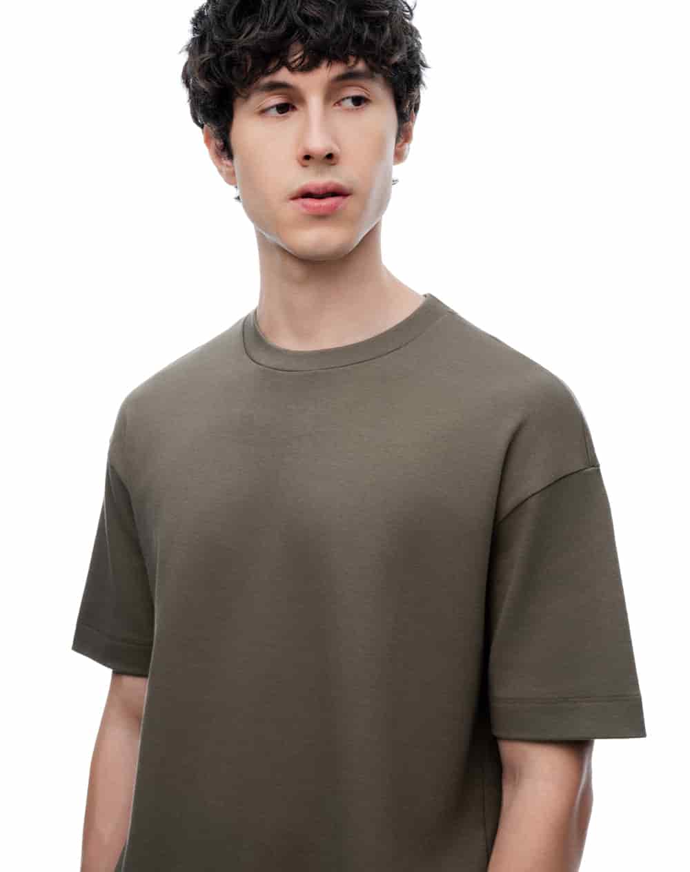 Camiseta manga corta regular café hombre - miniatura 1