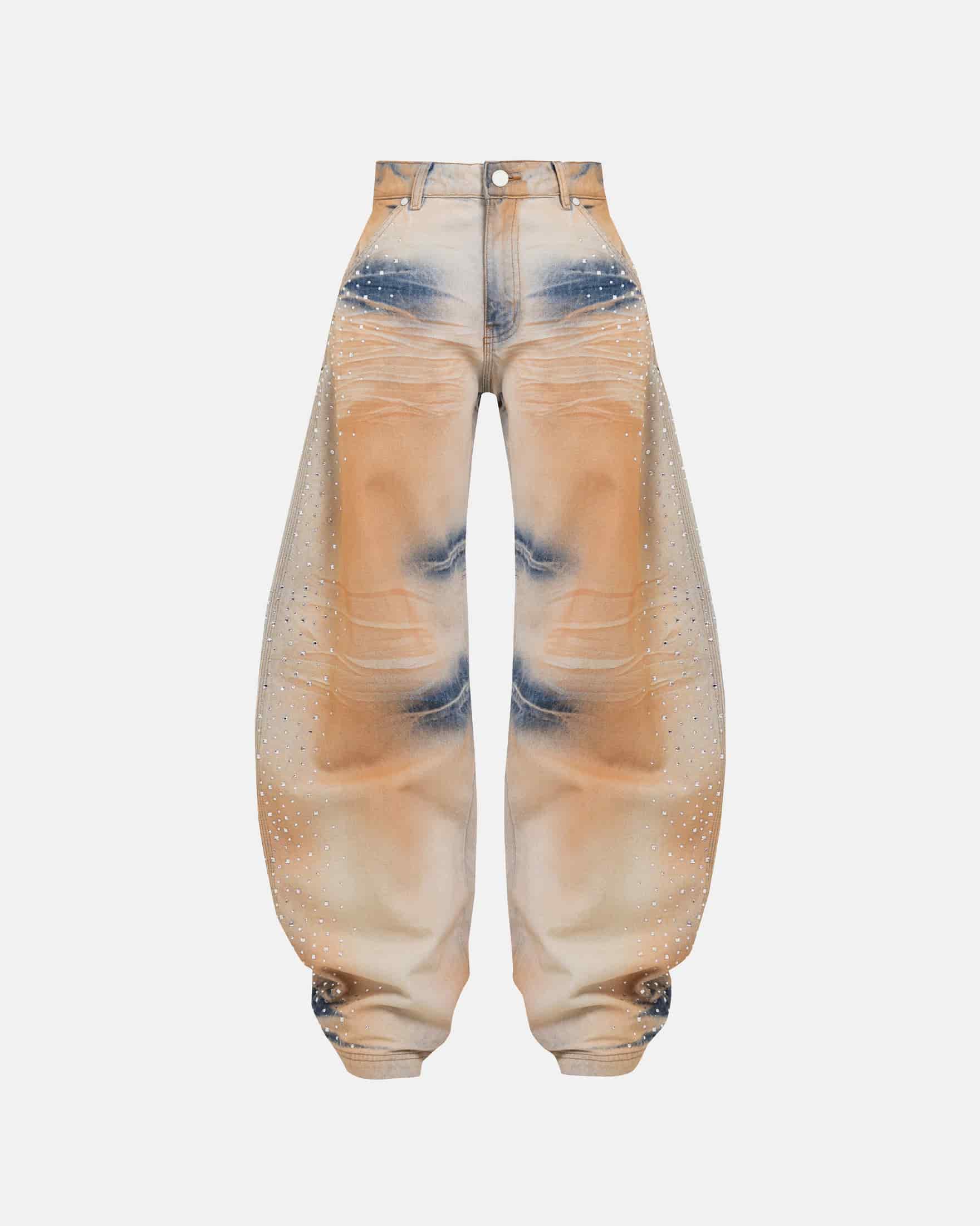W Golden Heritage Pearled Barrel Jeans Oasis Blue - miniatura 1