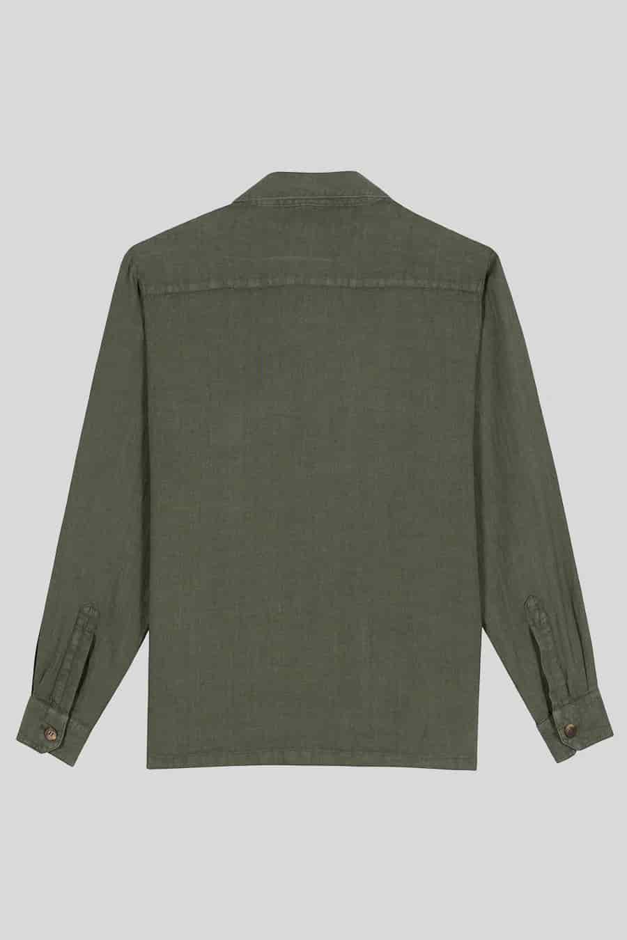 men's linen jacket military green new sahara - miniatura 2