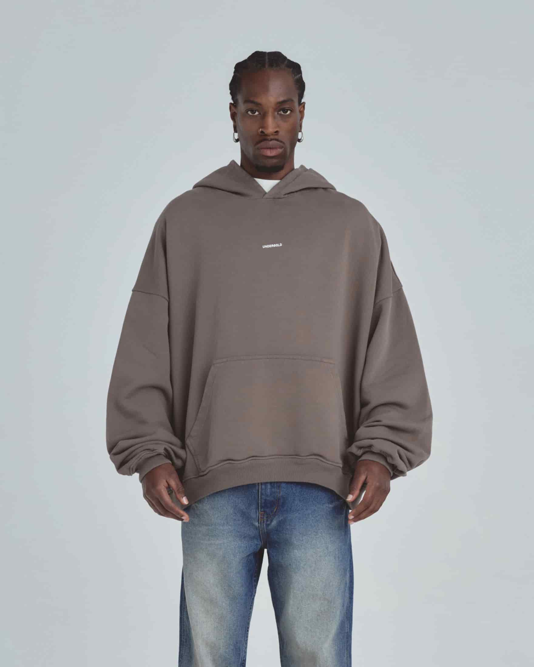 Line Basic Hoodie Brown - miniatura 2