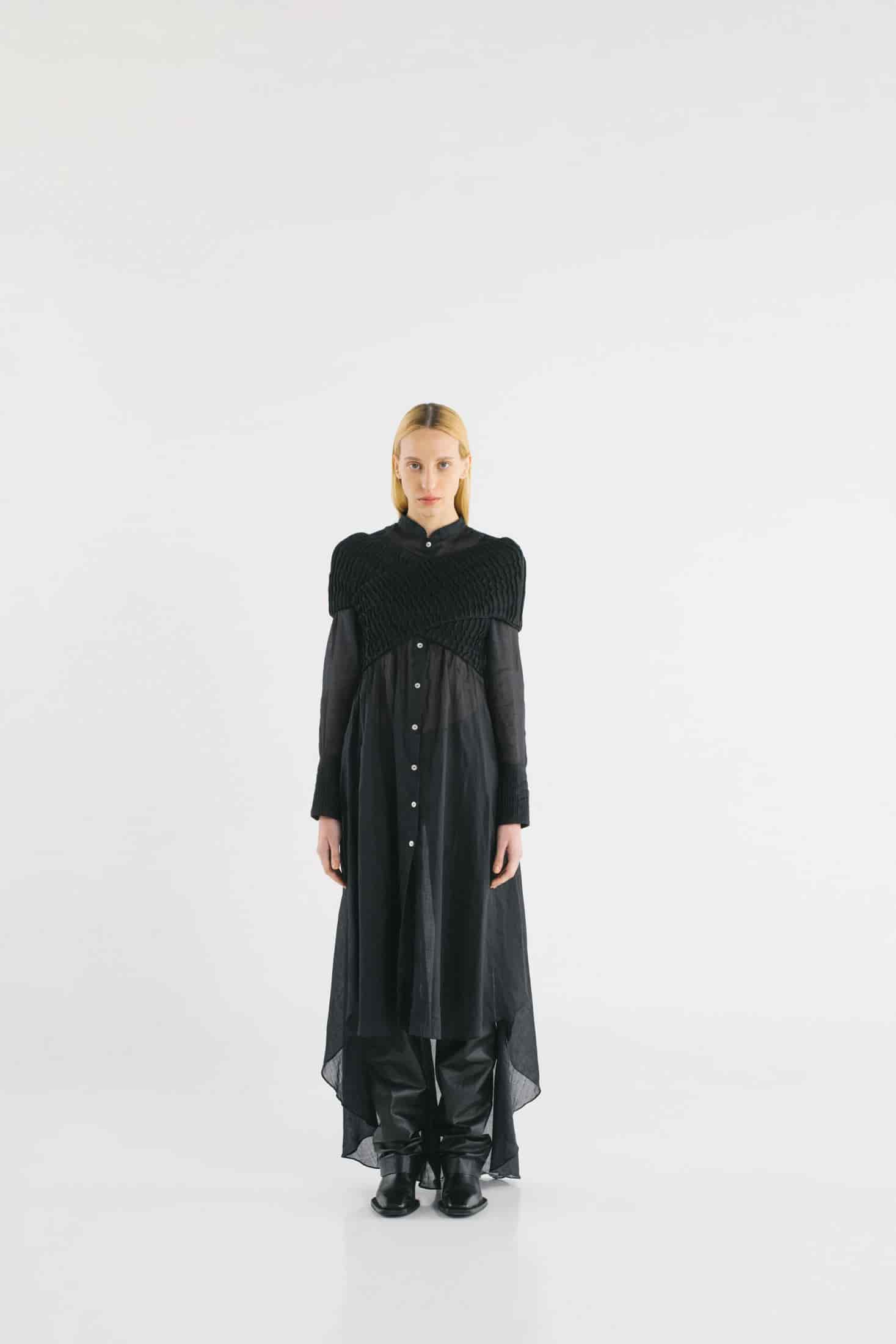 FURROWS SHIRT DRESS TOP - miniatura 5