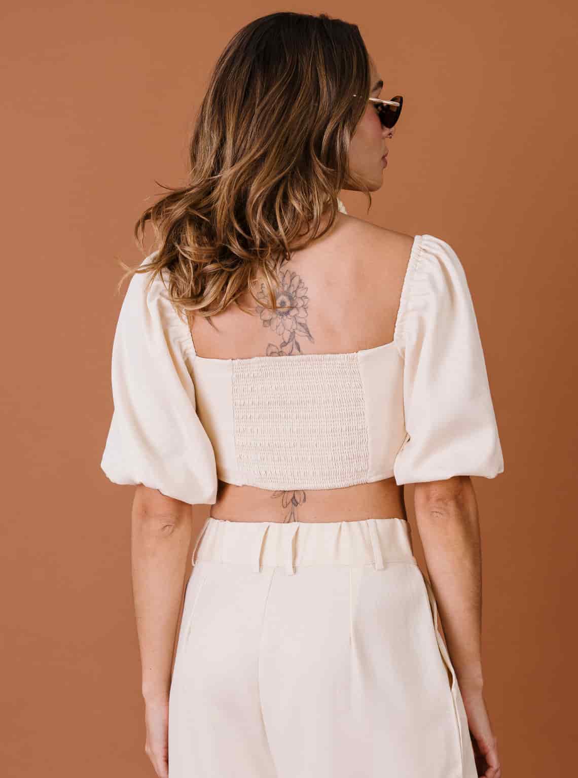 BLUSA CORSET MANTEQUILLA - miniatura 4