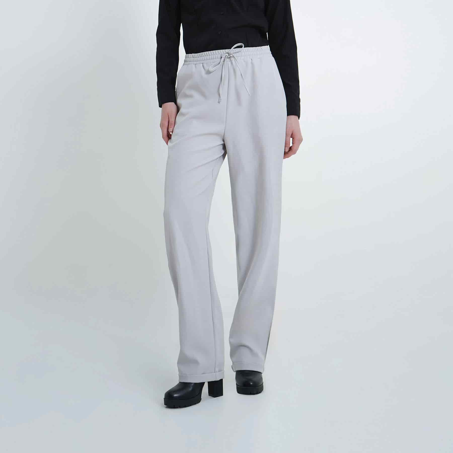 Pantalón recto con elastico y cintura - miniatura 6