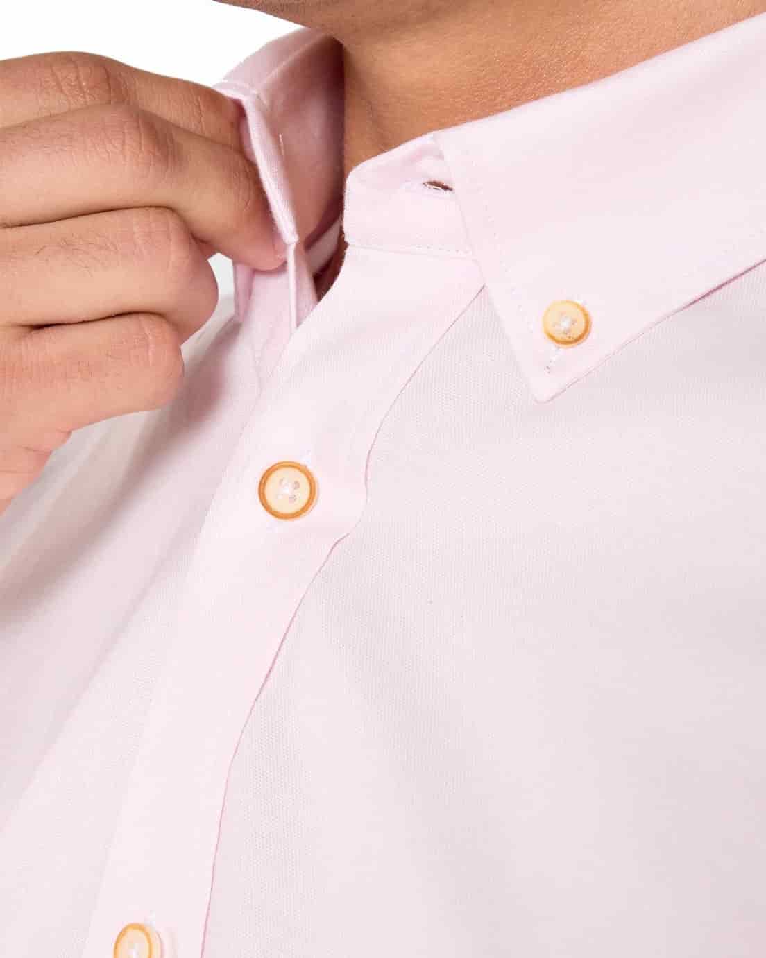 Camisa Manga Larga Oxford Premium Rosada - miniatura 6
