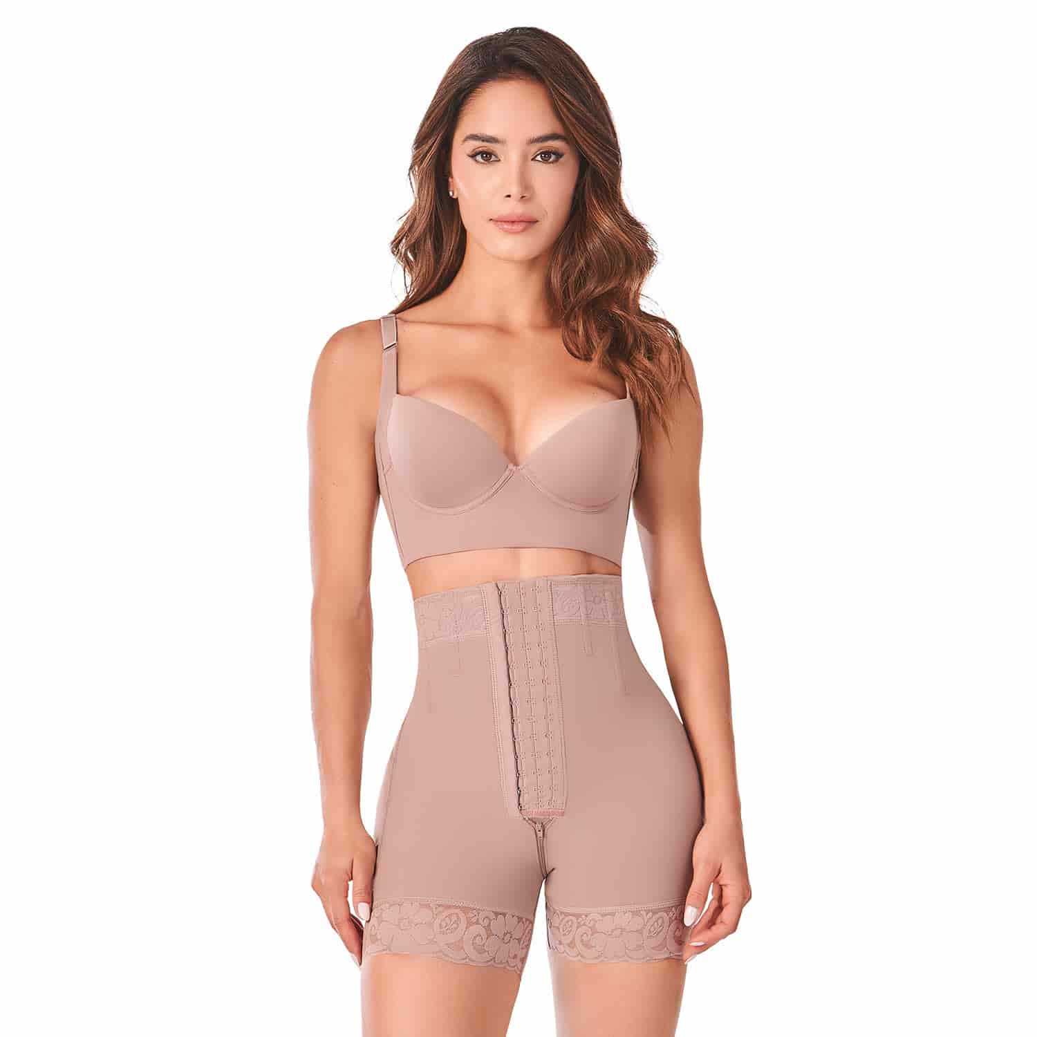 Short Alto Levanta Cola Broches Reloj de Arena Mujer - miniatura 1