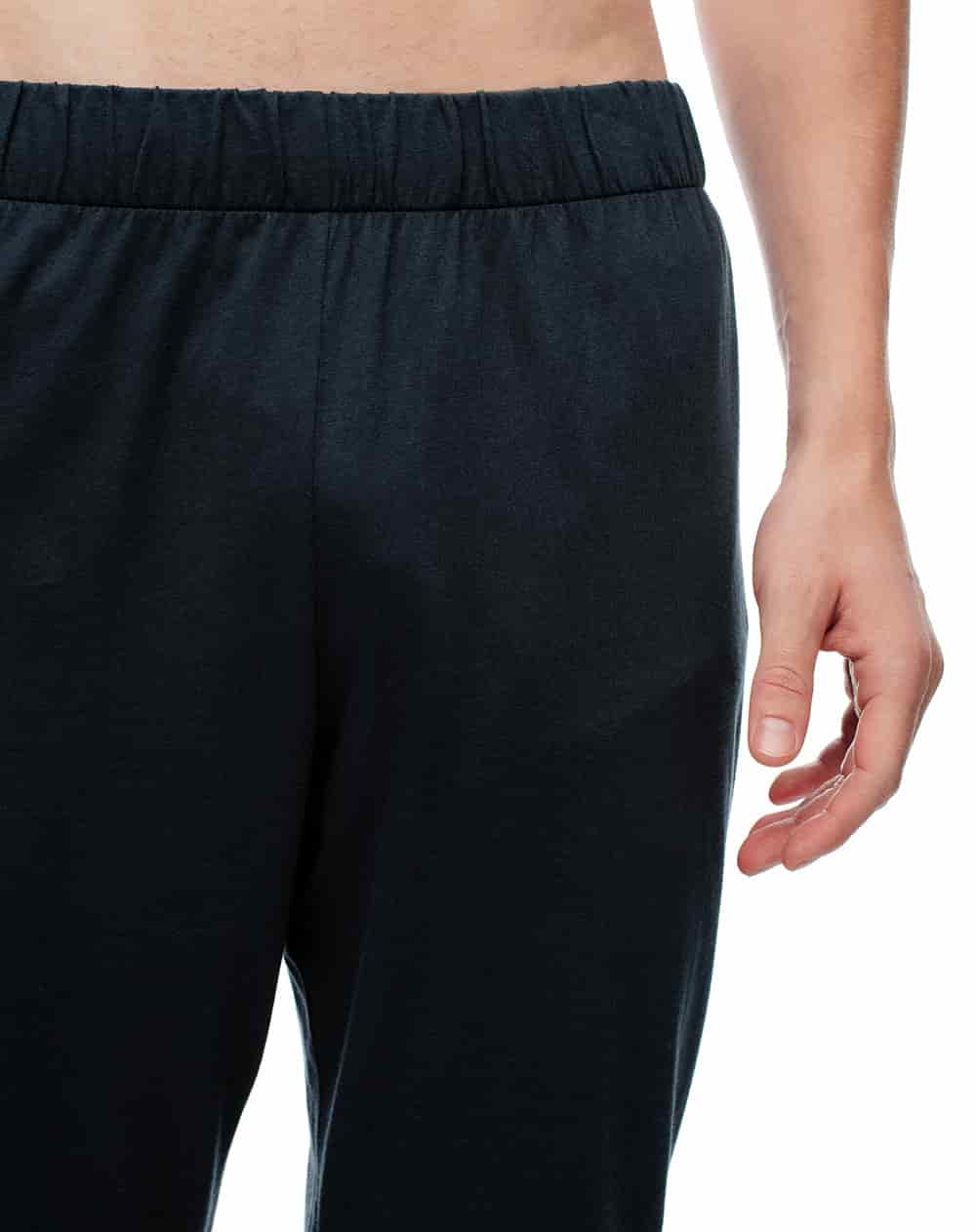 Camisa + pantalón de pijama algodón azul hombre - miniatura 4