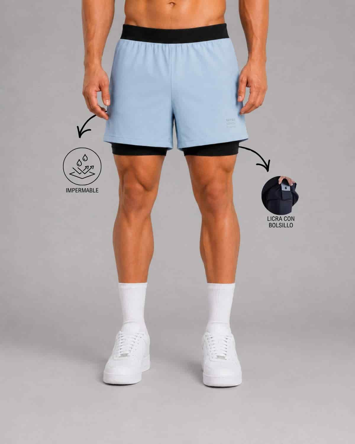 Pantaloneta Con Licra Y Bolsillo Kaybu Nights┃KBMEN RF.424 - miniatura 3