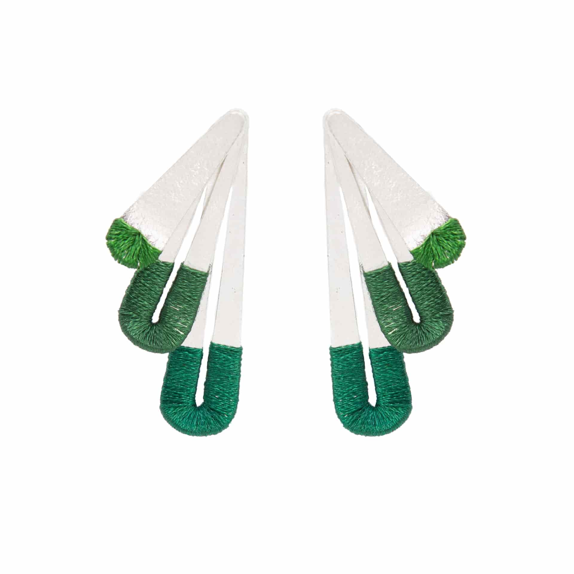 Trio Woven Wing Earrings - miniatura 4