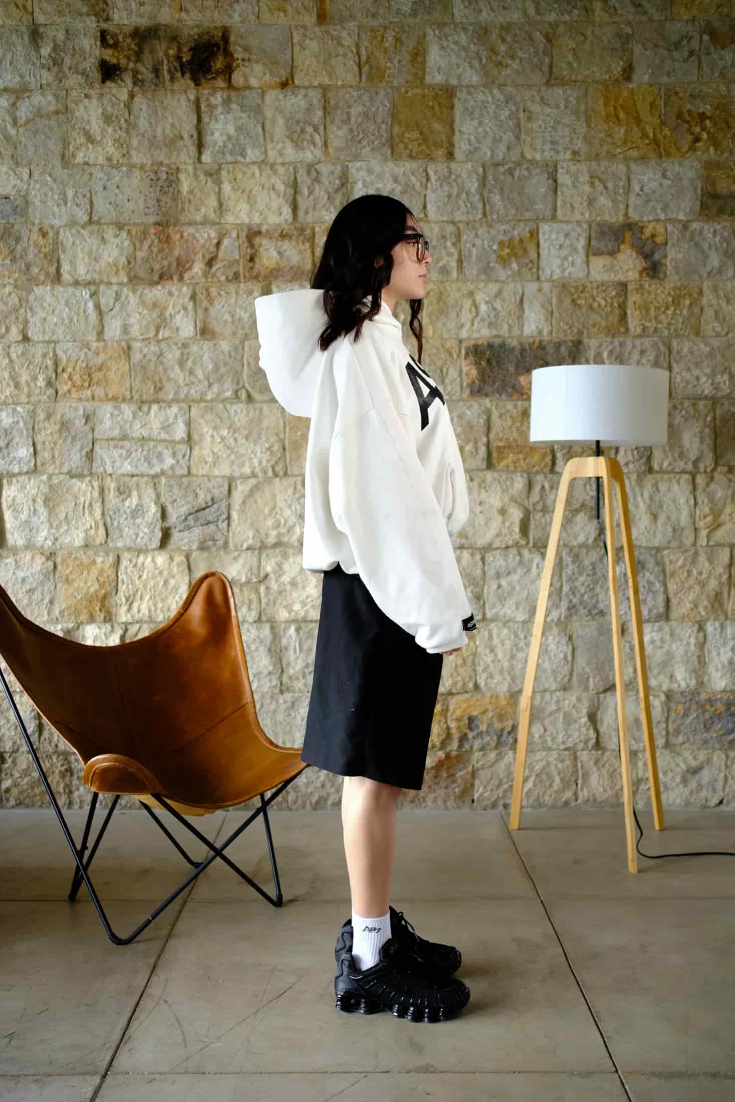Basics V2 - Ivory Hoodie Boxy Fit - miniatura 8