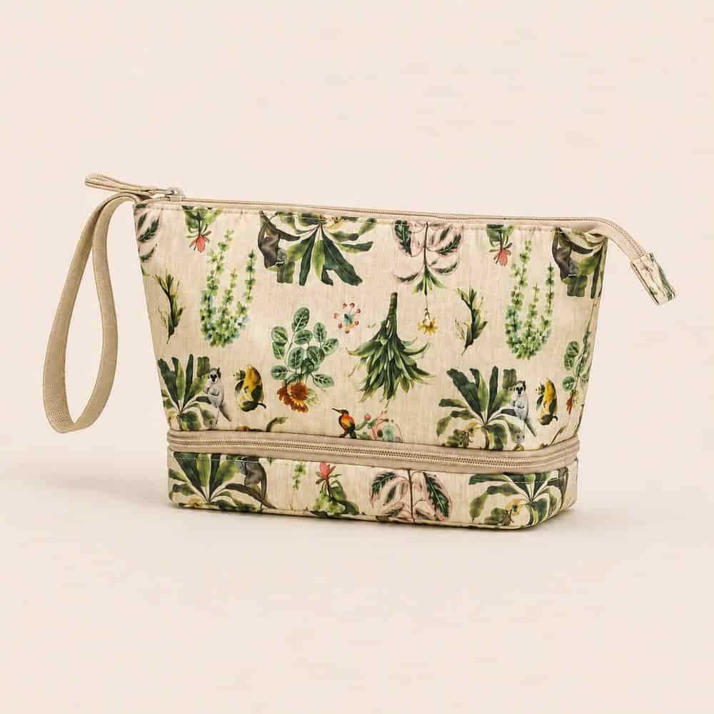 Cosmetiquera Renata con Dos Compartimentos Estampado Amazonas - miniatura 2