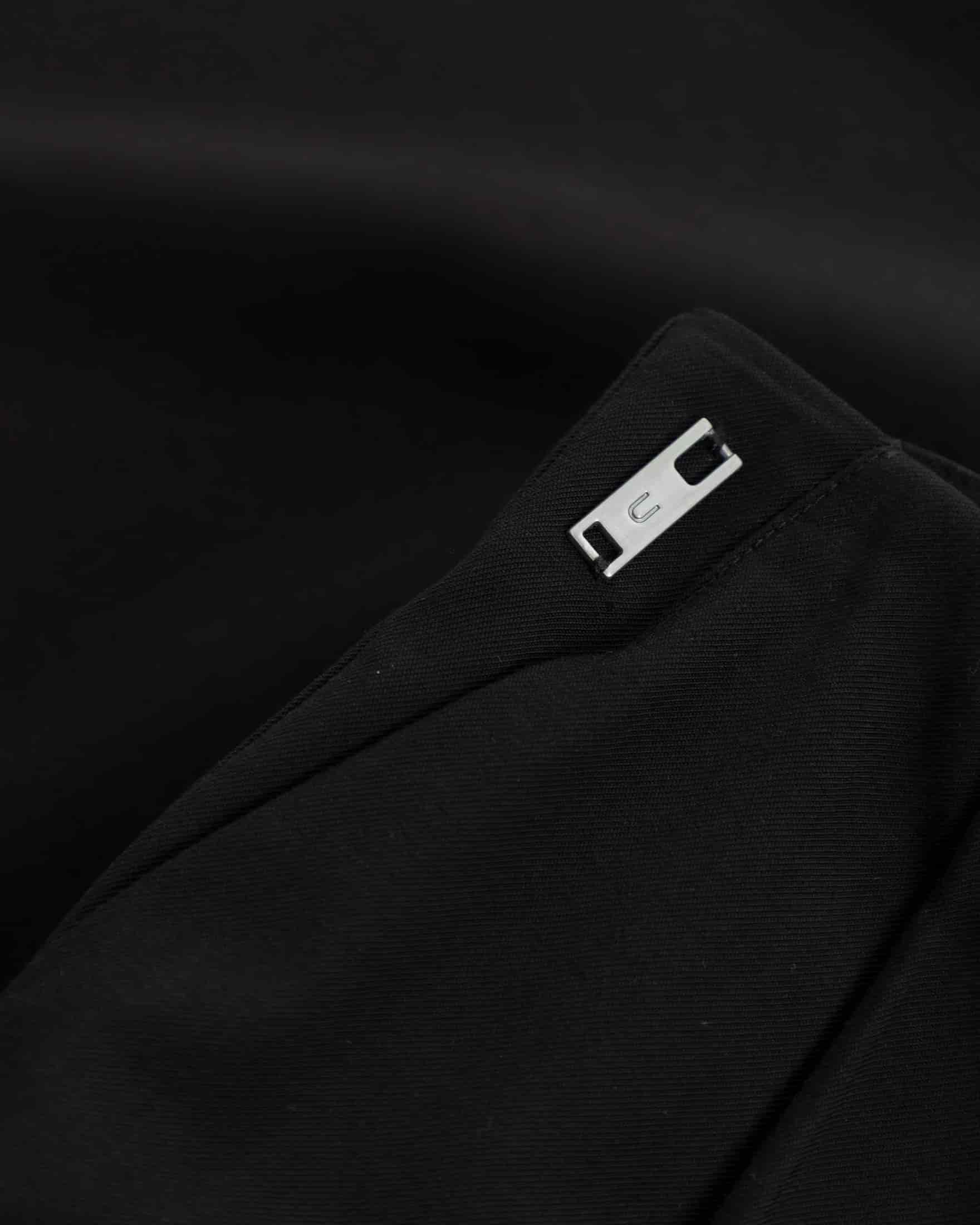 W Line Basic Wide Trousers Black - miniatura 4
