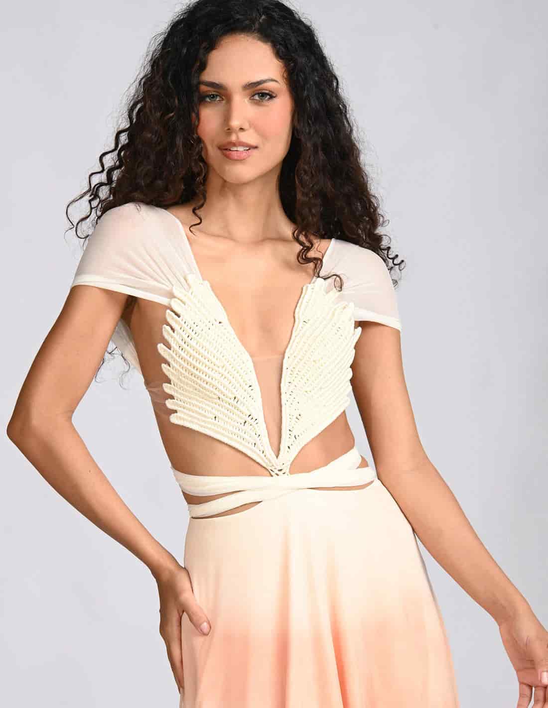 Vestido Feather Spotted Ochre + Blue - miniatura 5