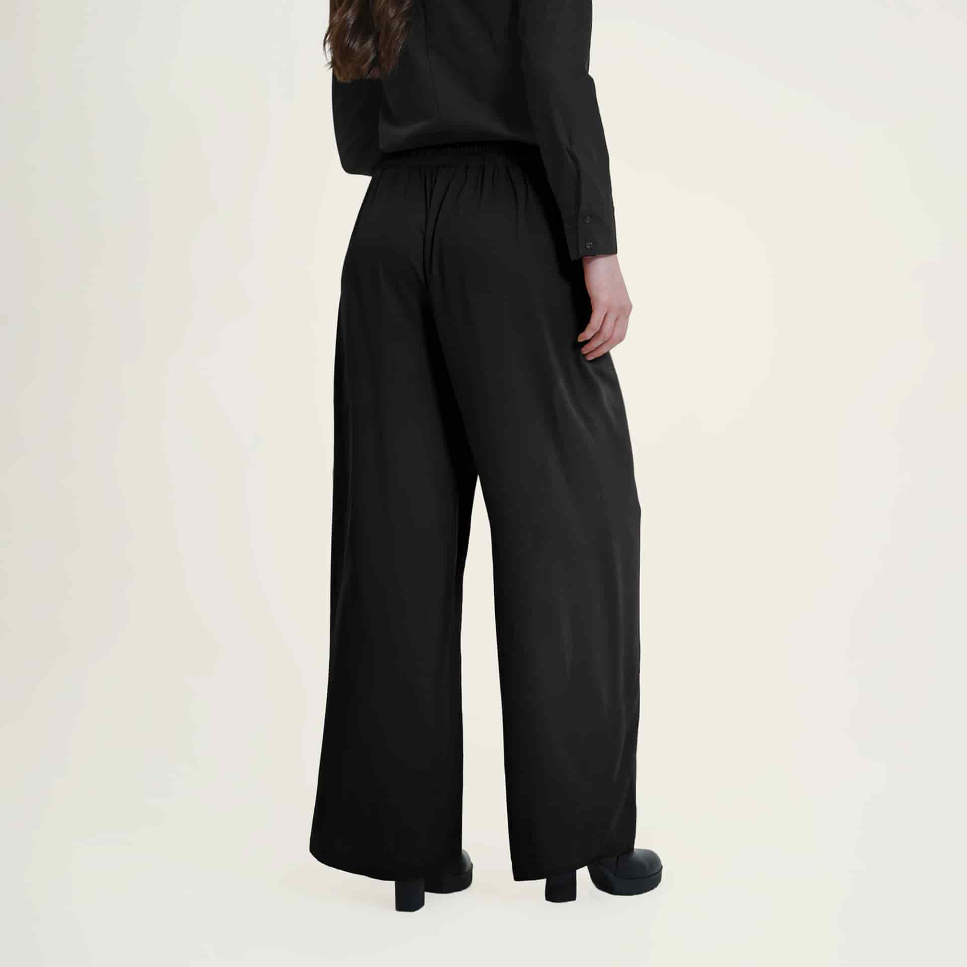 Pantalón palazzo con elastico en cintura - miniatura 12