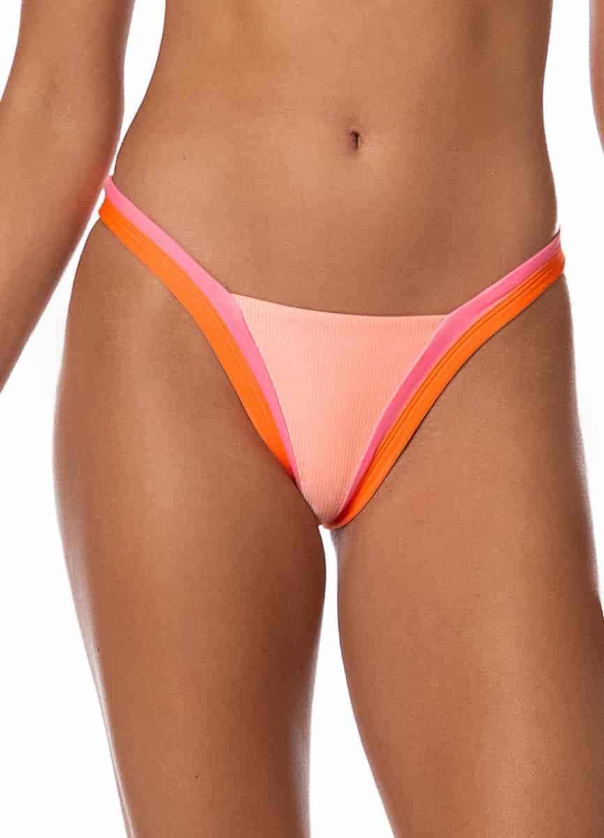 Maaji Peach Coral Trinity Regular Rise V Front Bikini Bottom - miniatura 2