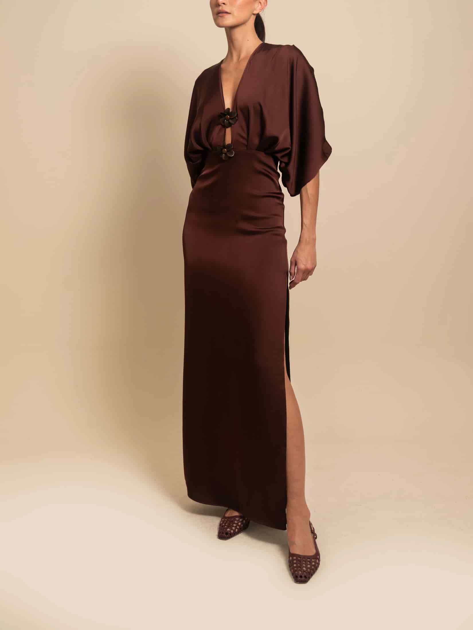 ABBEY DRESS ESPRESSO - miniatura 1