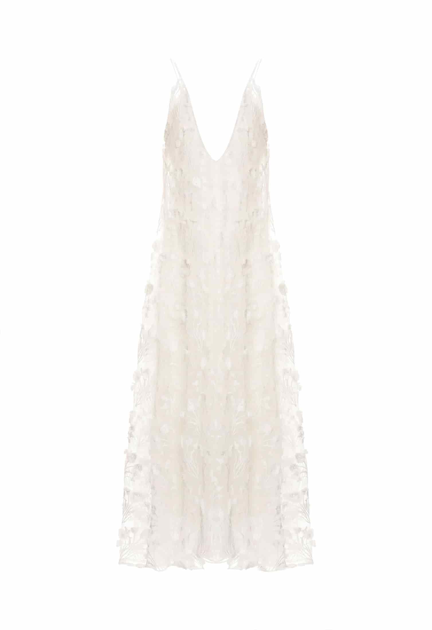 Hierbaluisa Diente de Leon Organza Maxi Dress - miniatura 5