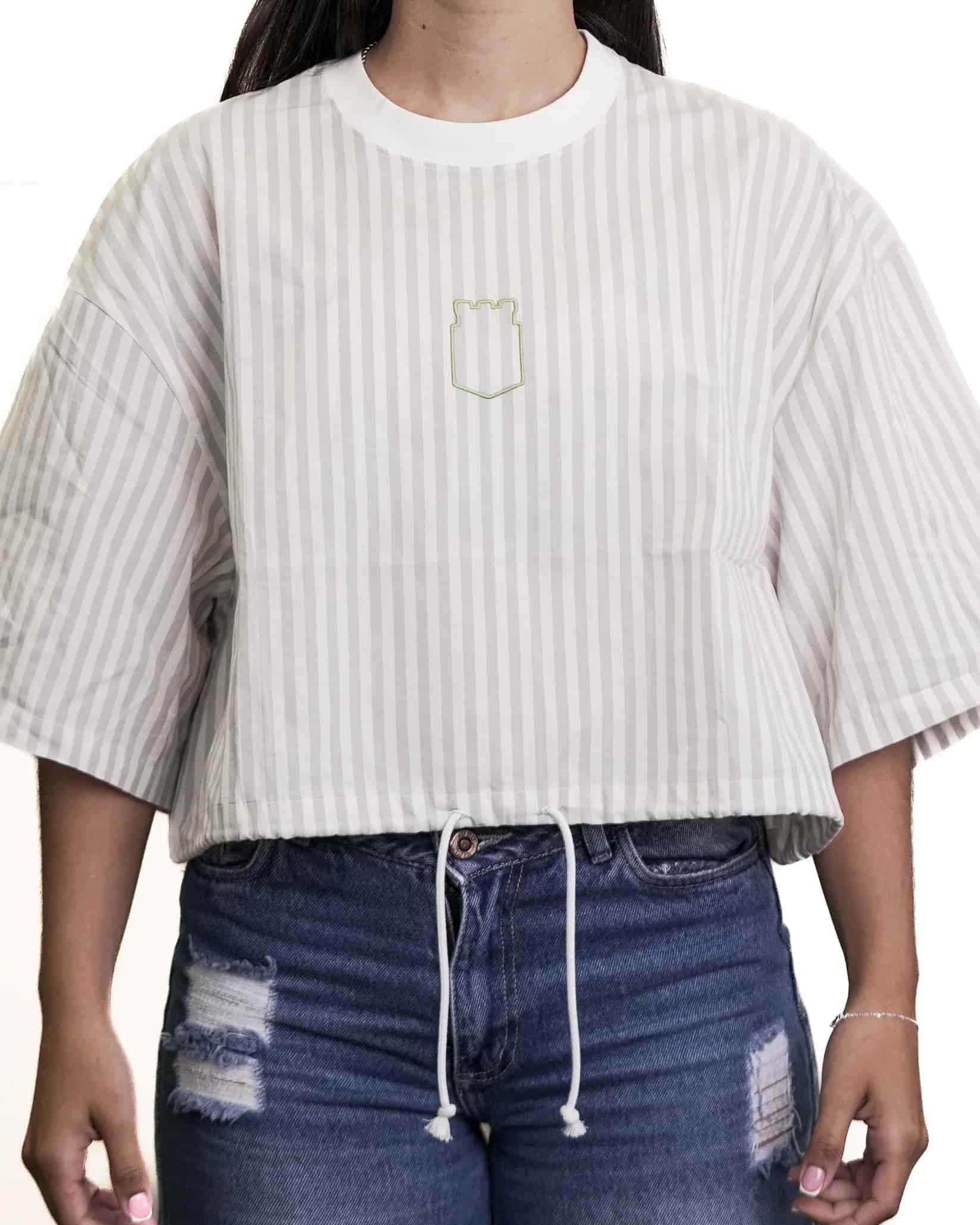 CAMISA BLANCA  RAYAS MUJER  NIKE - miniatura 8