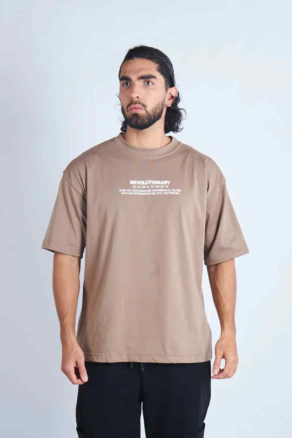 CAMISETA OVERSIZE CAQUI [DROP 0:0] - miniatura 1