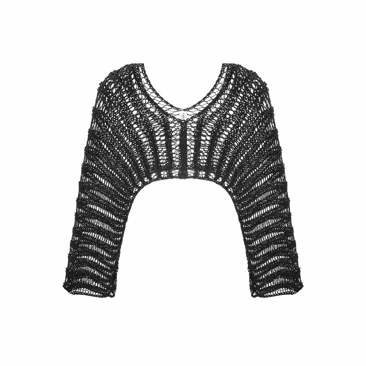 Crochet Cover Up - Black - miniatura 1