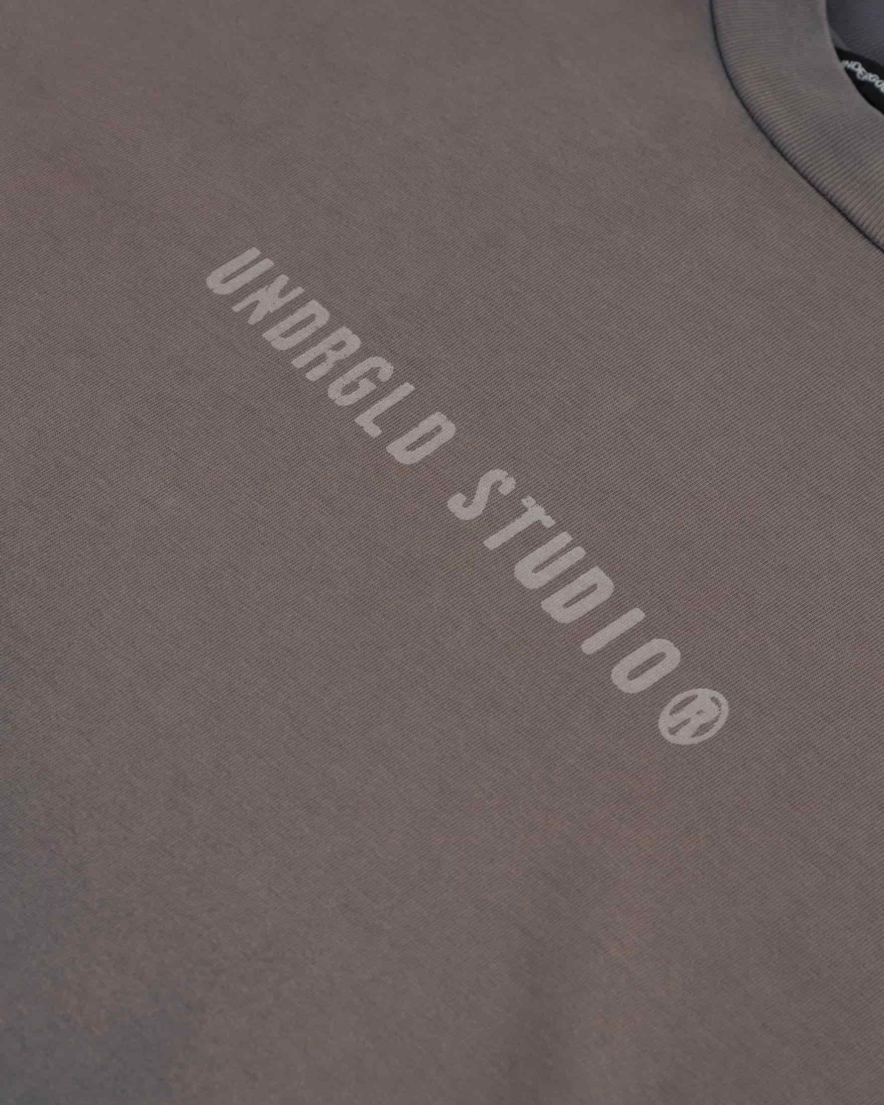 Spring Worn Logo Tshirt Sandblast Gray - miniatura 5