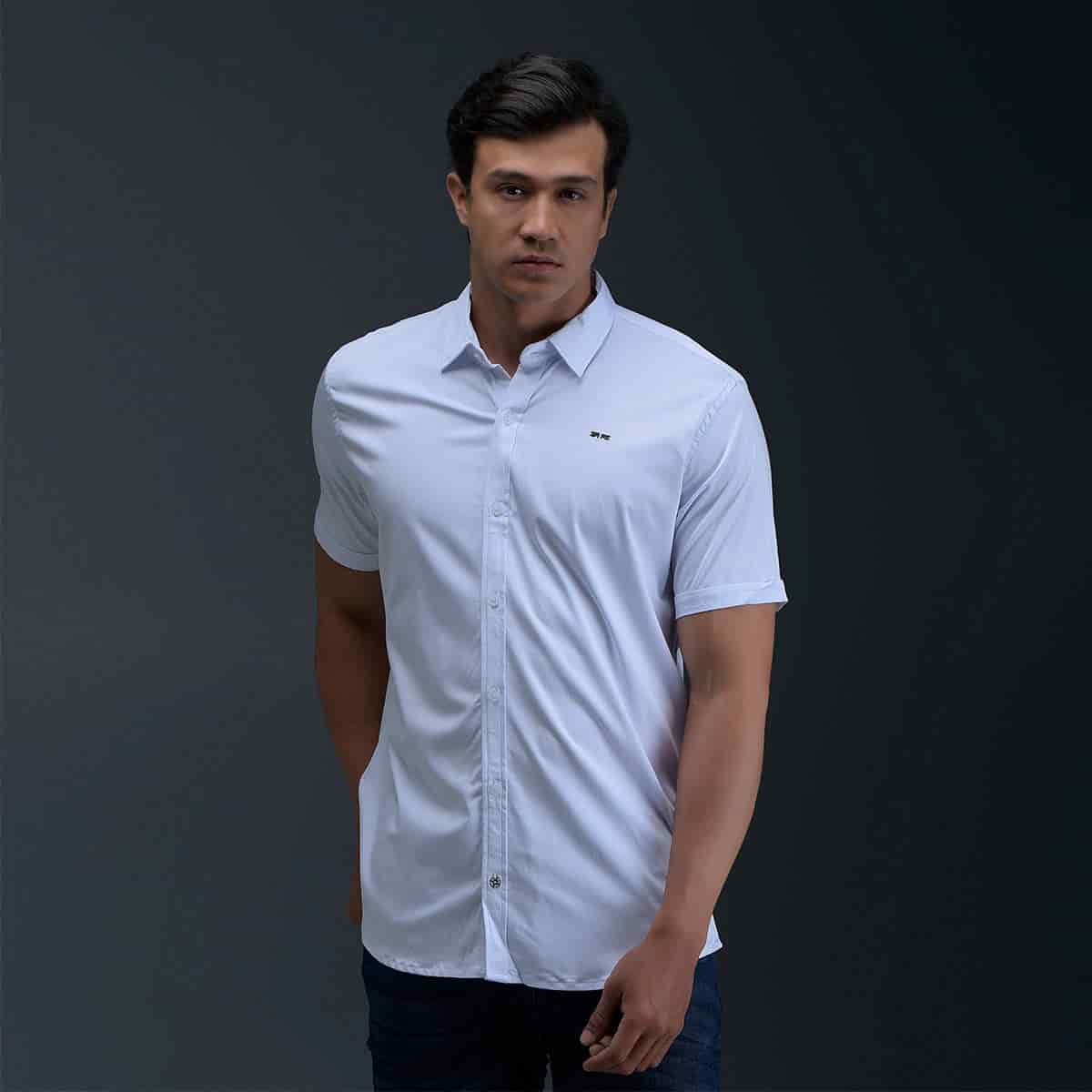 Camisa Blanca Manga Corta - miniatura 1