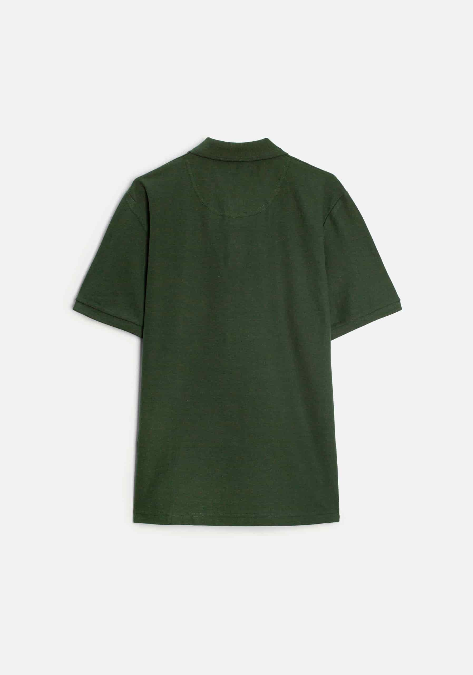 Camiseta Polo H Unicolor L-Ros Verde Osc. - miniatura 3