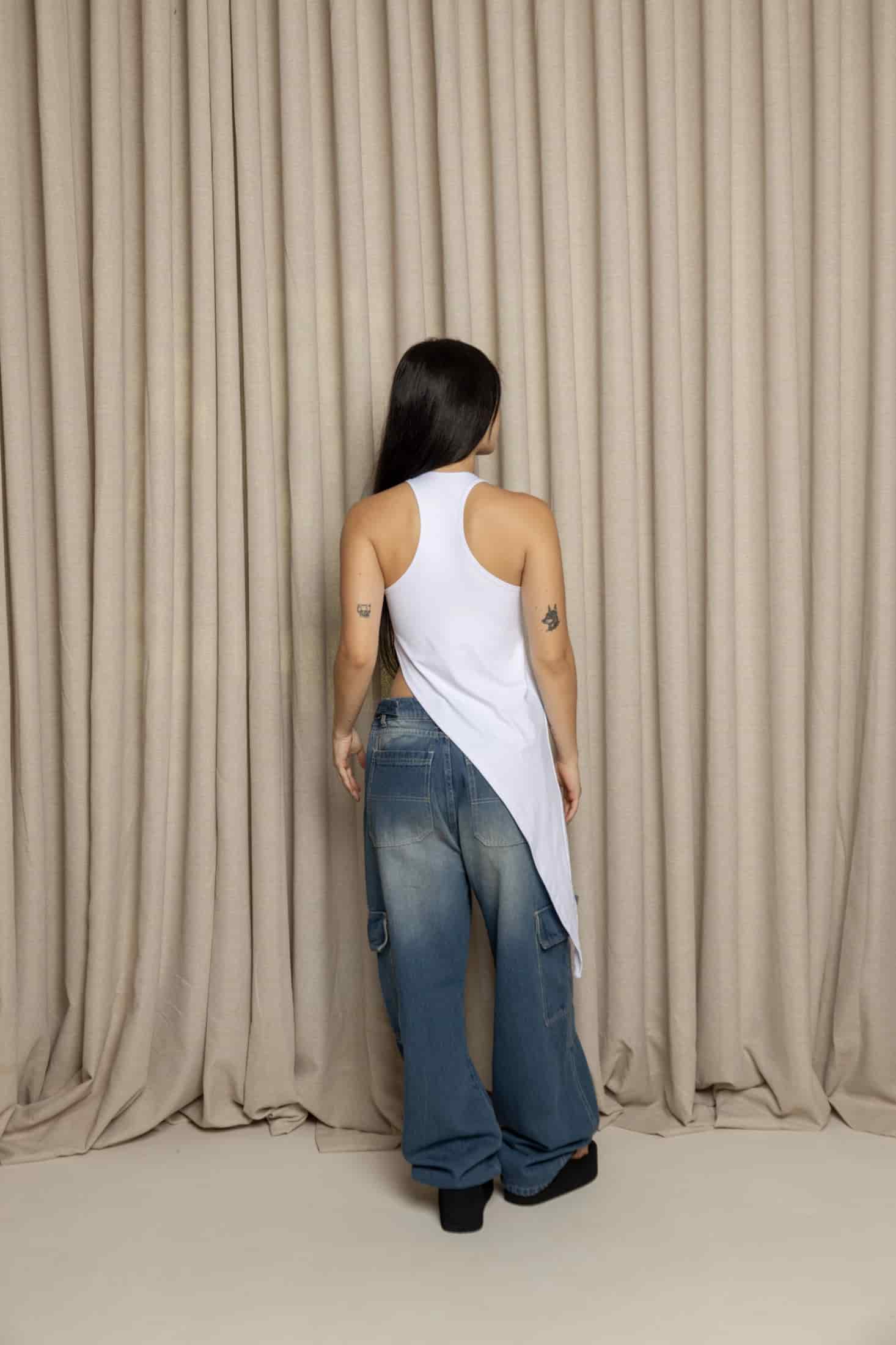 Camisilla Asimétric Trust Me-Blanca - miniatura 3