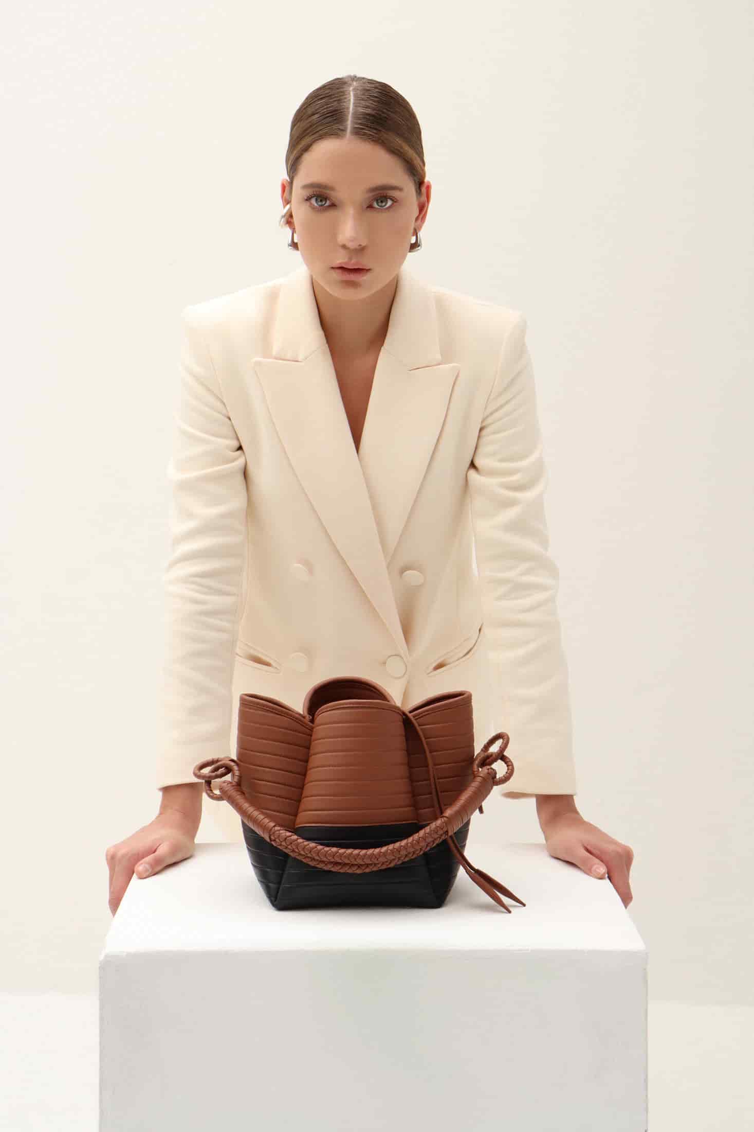 Tulip Oxford Bag, Black & Brandy - miniatura 4