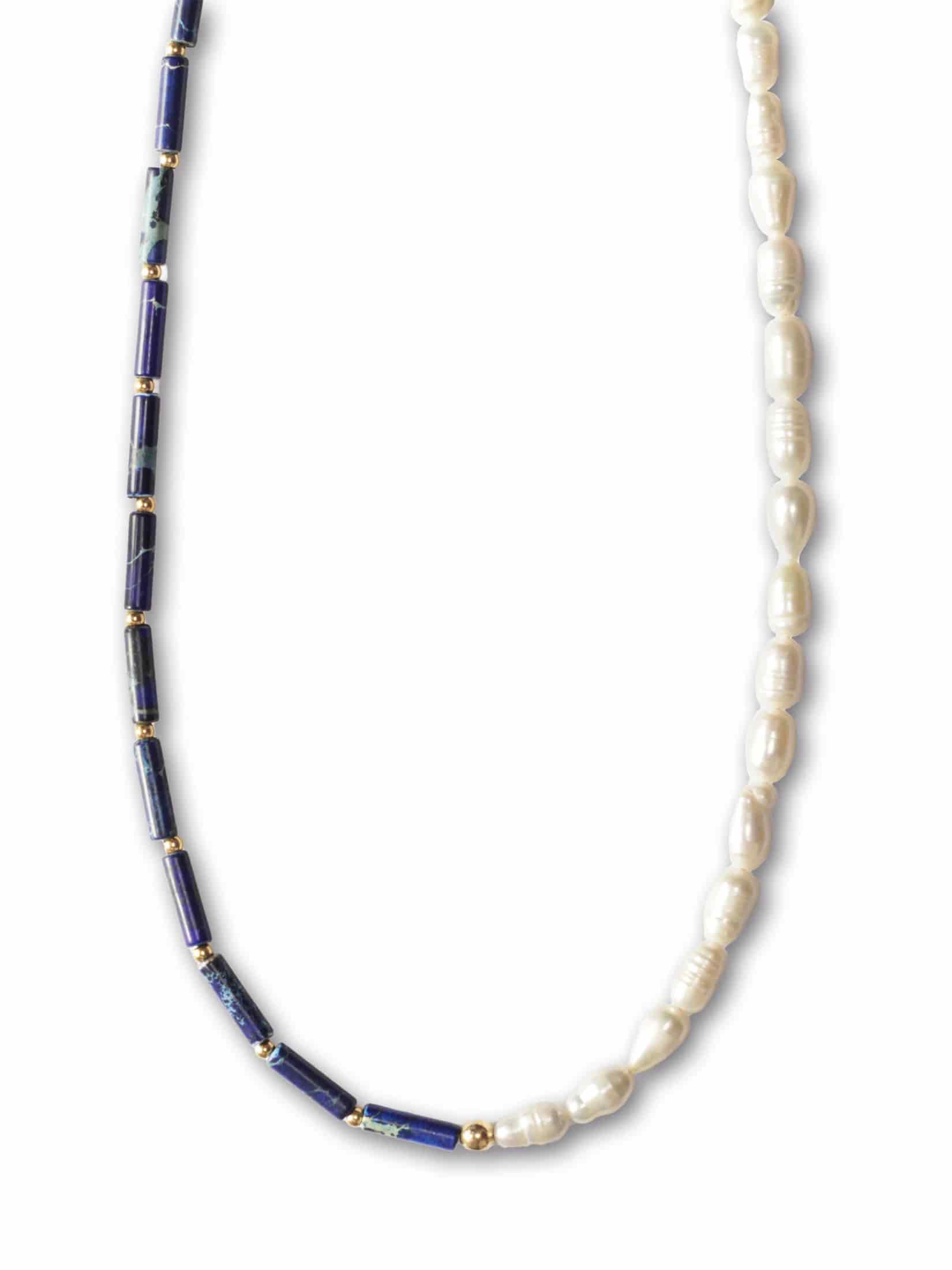 Collar Perla de Rio y Jasper Océano - miniatura 2