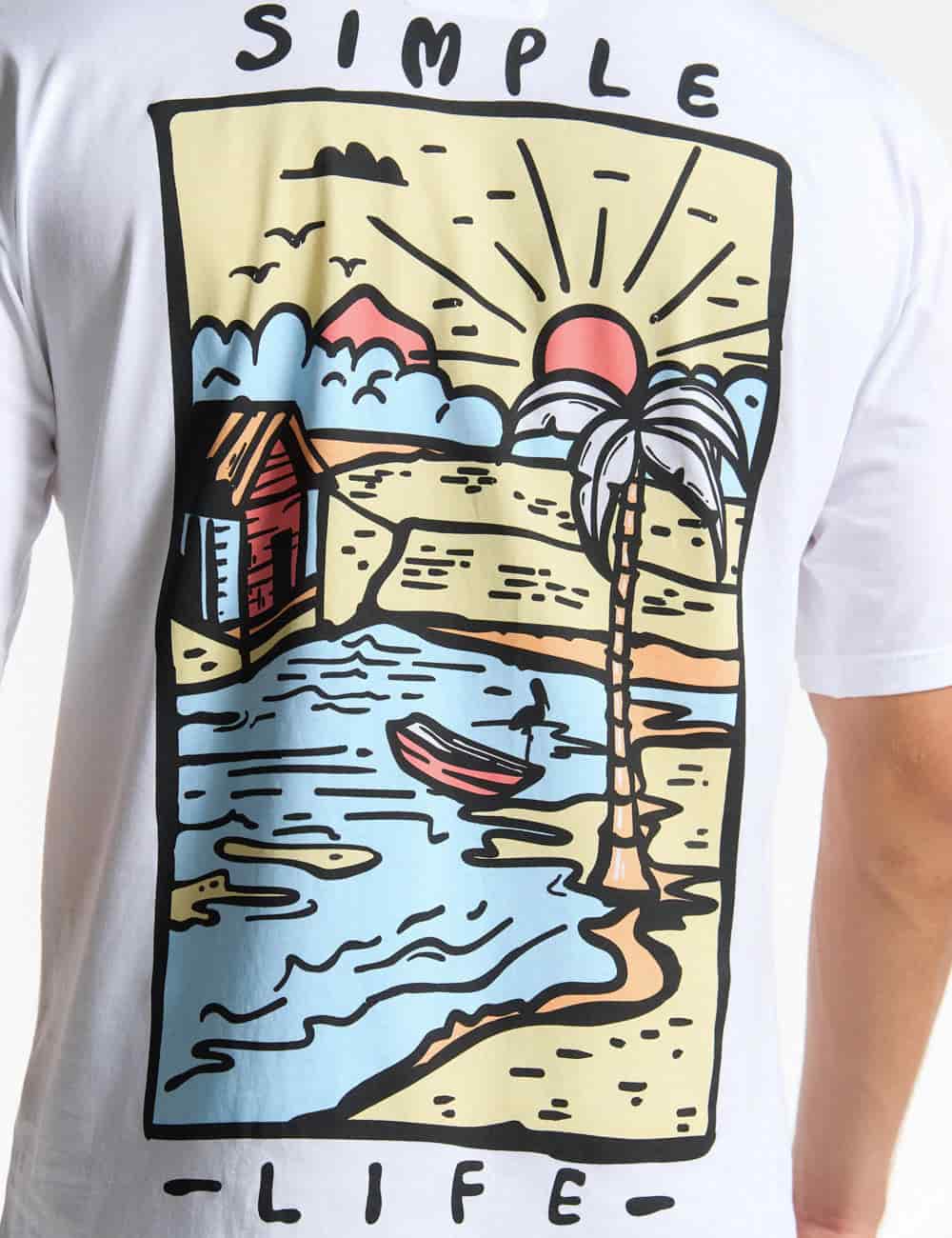 Camiseta Oversize Vida Simple  blanco Hombre - miniatura 4
