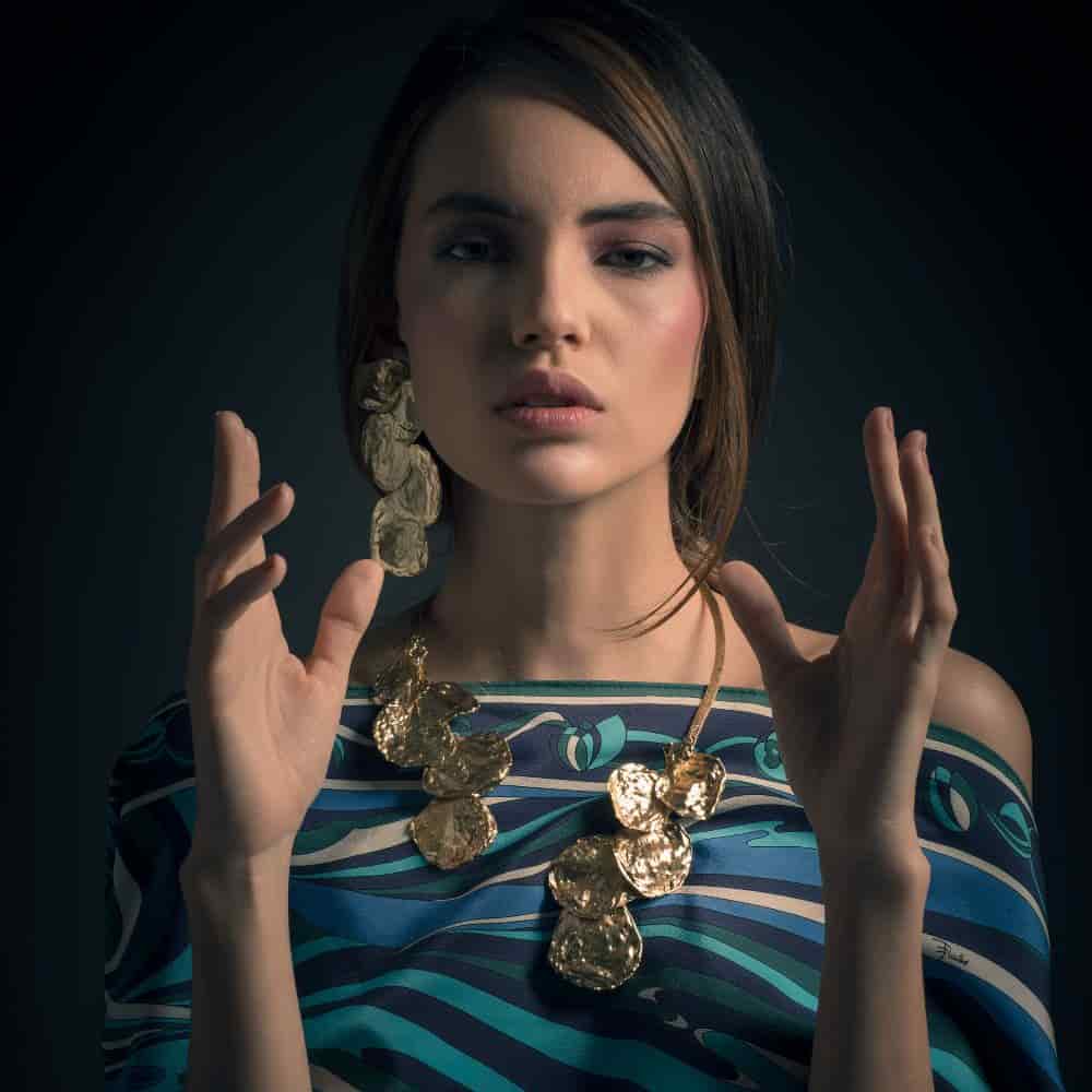 Deconstructive Vanda Orchid Earrings - miniatura 2
