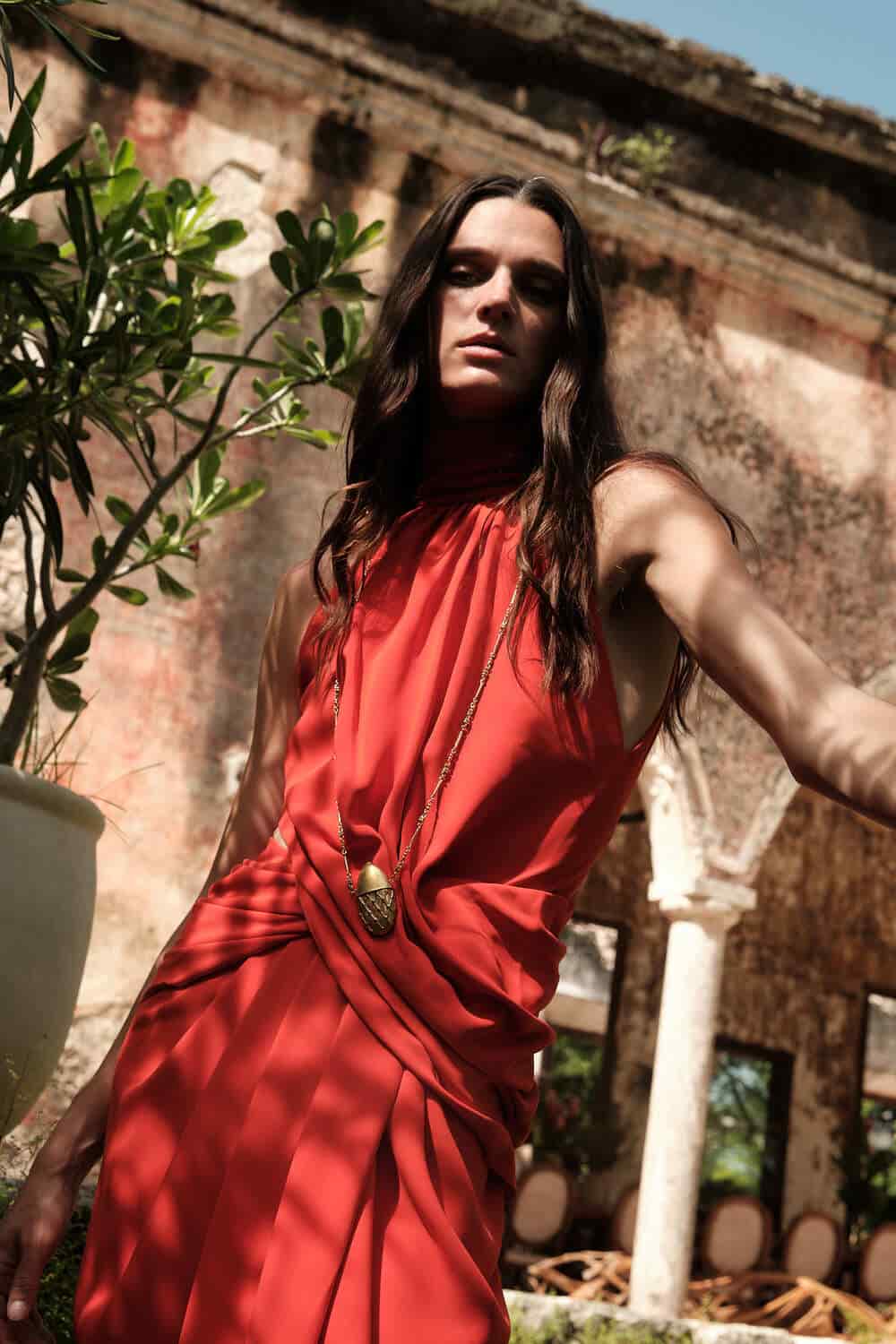 Retro Drape Dress - miniatura 2